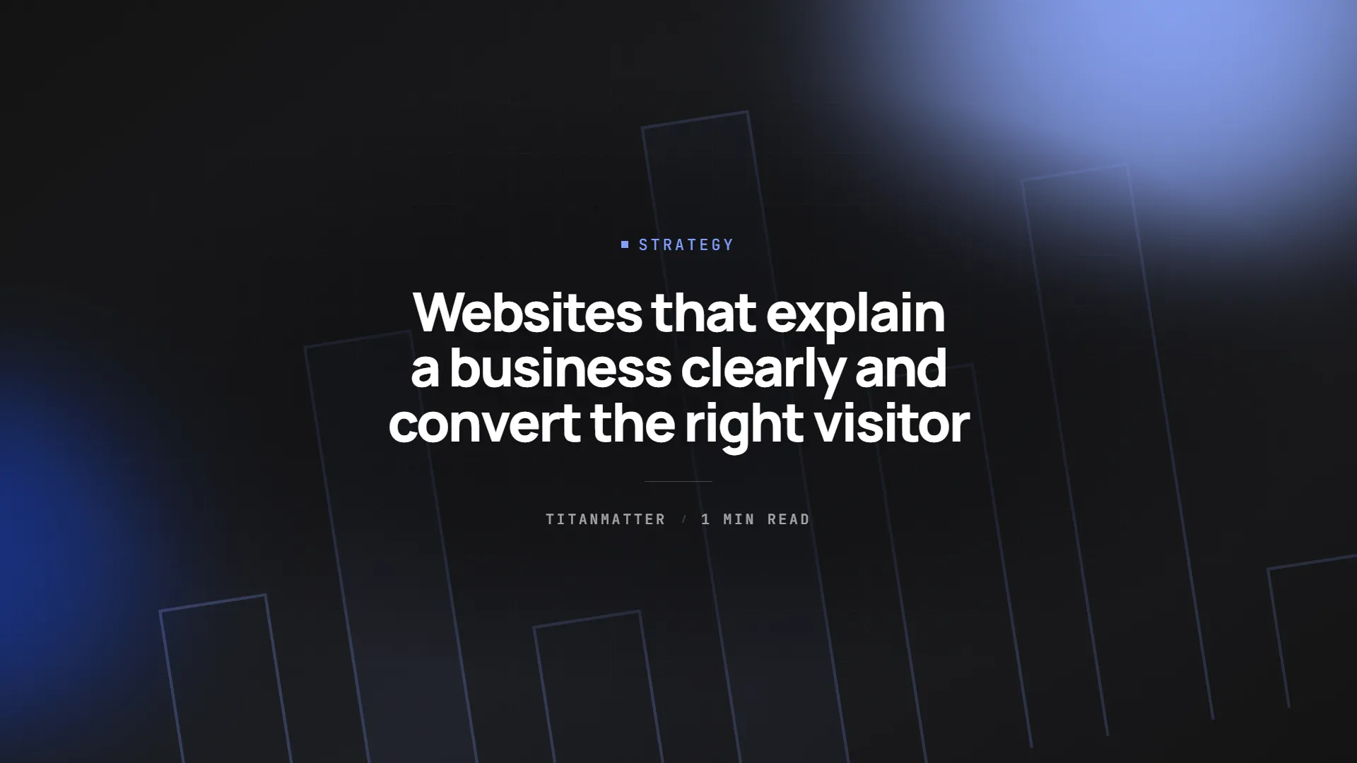 Websites that explain a business clearly and convert the right visitor — TITANMATTER insights