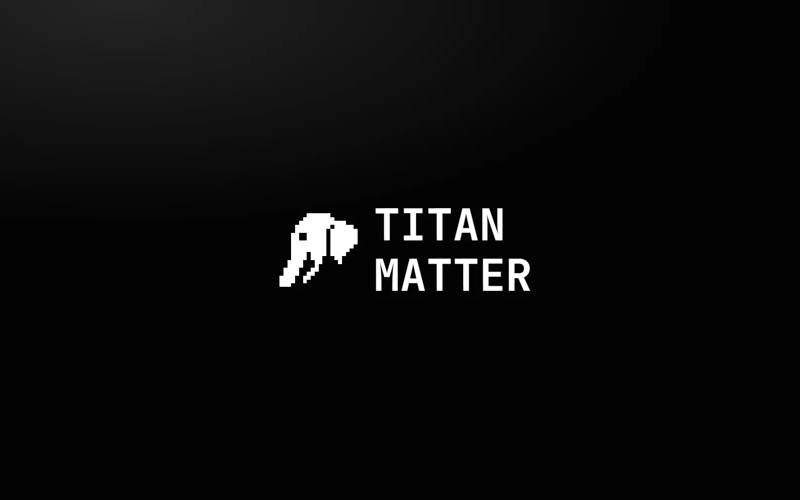The TITANMATTER mark on a dark ground